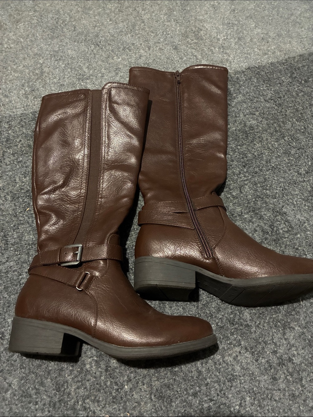 👠 Croft & Barrow Women's Brown Mid-Calf Riding Boots